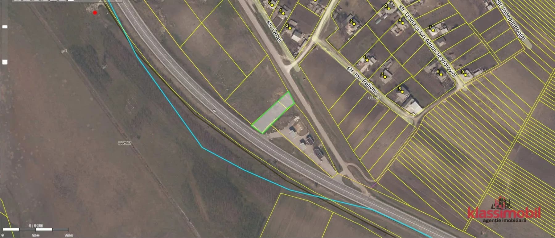 Teren strategic 13.4 ari – Prima linie, Traseul Chișinău-Bălți (Cișmea, Orhei).